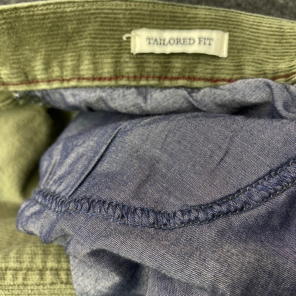Jos. A. Bank Corduroy Pants Mens 36x32 Olive Green 1905 Tradition Tailored Fit - Picture 5 of 13